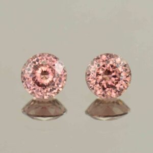 RoseZircon round pair 6.5mm 3.09cts H zn6104