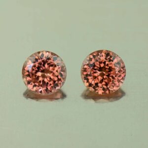 RoseZircon round pair 6.5mm 3.10cts H zn3083 scaled 1