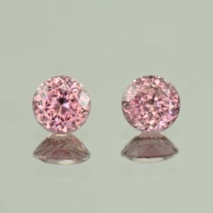 RoseZircon round pair 6.5mm 3.11cts H zn2042