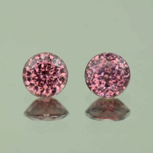 RoseZircon round pair 6.5mm 3.18cts H zn6112 scaled 1 SOLD