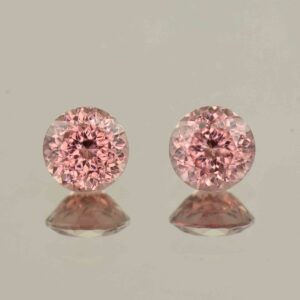 RoseZircon round pair 6.5mm 3.19cts H zn6113