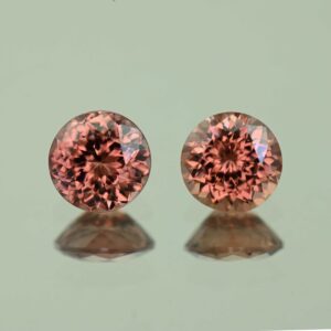 RoseZircon round pair 6.5mm 3.20cts H zn3088 scaled 1