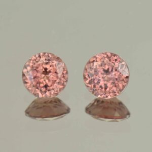 RoseZircon round pair 6.5mm 3.20cts H zn5792