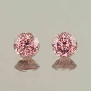 RoseZircon round pair 6.5mm 3.21cts H zn6115