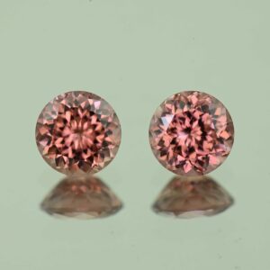 RoseZircon round pair 6.5mm 3.25cts H zn3089 scaled 1