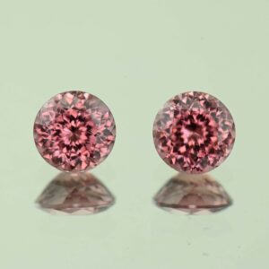 RoseZircon round pair 6.5mm 3.25cts H zn3496 scaled 1