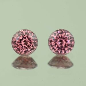 RoseZircon round pair 6.5mm 3.25cts H zn6118 scaled 1
