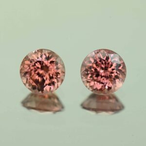 RoseZircon round pair 6.5mm 3.26cts H zn3091 scaled 1