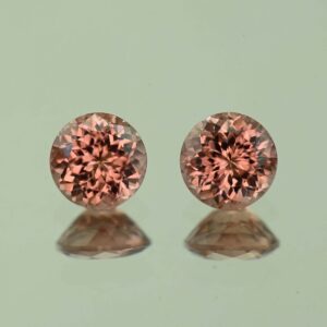 RoseZircon round pair 6.5mm 3.29cts H zn3094 scaled 1