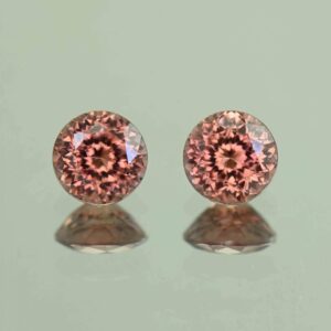 RoseZircon round pair 6.5mm 3.33cts H zn4065 scaled 1