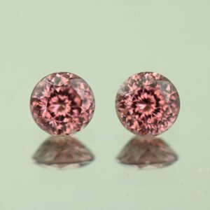 RoseZircon round pair 6.5mm 3.34cts H zn3498 scaled 1