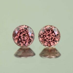 RoseZircon round pair 6.5mm 3.37cts H zn3095 scaled 1