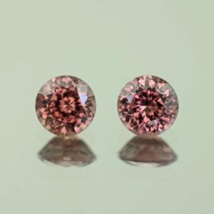RoseZircon round pair 6.5mm 3.44cts H zn3096 scaled 1