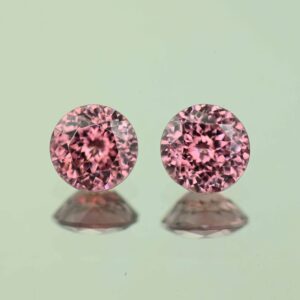 RoseZircon round pair 6.7mm 3.44cts H zn3097 scaled 1
