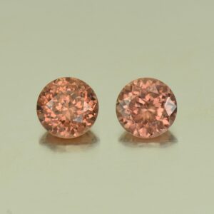 RoseZircon round pair 7.0mm 3.61cts H zn3038