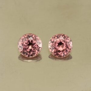 RoseZircon round pair 7.0mm 3.74cts H zn3505 scaled 1 SOLD