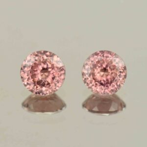 RoseZircon round pair 7.0mm 3.84cts H zn6129 scaled 1 SOLD