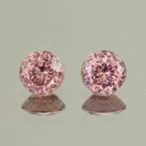 RoseZircon round pair 7.0mm 3.93cts H zn5795 scaled 1 SOLD