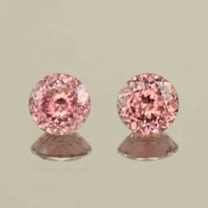 RoseZircon round pair 7.5mm 4.64cts H zn6135 scaled 1 SOLD