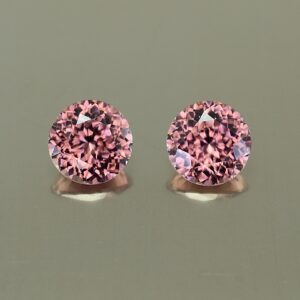 RoseZircon round pair 8.0mm 5.70cts zn3348 SOLD