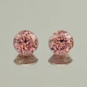 RoseZircon round pair 8.5mm 7.33cts H zn5703 scaled 1