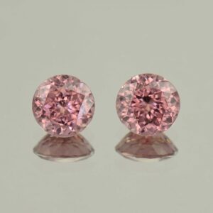 RoseZircon round pair 8.7mm 8.5mm 7.26cts H zn5705 scaled 1