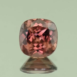 RoseZircon sq cush 9.0mm 4.52cts H zn1968