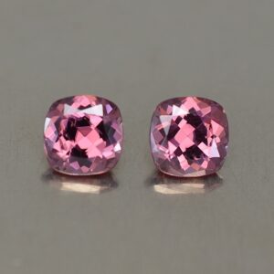 RoseZircon sq cush pair 5.5mm 2.27cts zn1867 SOLD