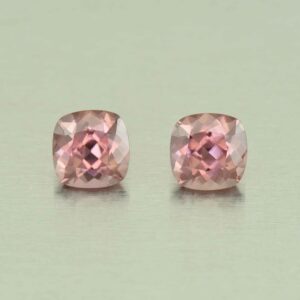 RoseZircon sq cush pair 5.9mm 2.91cts H zn5530 SOLD