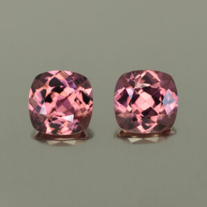 RoseZircon sq cush pair 8.0mm 6.09cts H zn4340