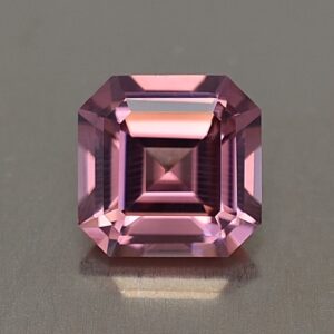 RoseZircon sq eme cut 7.5mm 3.14cts zn3374 SOLD