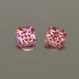 RoseZircon sq rad pair 4.0mm 0.97cts zn4408 SOLD