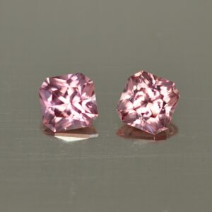 RoseZircon sq rad pair 5.0mm 1.73cts zn4410 SOLD