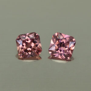 RoseZircon sq rad pair 5.5mm 2.20cts H zn4323 SOLD