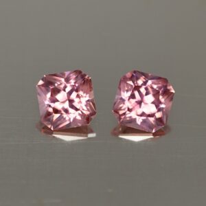 RoseZircon sq rad pair 5.5mm 2.23cts zn4324