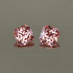 RoseZircon sq rad pair 5.5mm 2.26cts zn4414 SOLD