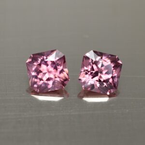 RoseZircon sq rad pair 5.5mm 2.29cts zn4325 SOLD