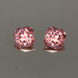 RoseZircon sq rad pair 5.5mm 2.34cts zn4326 SOLD