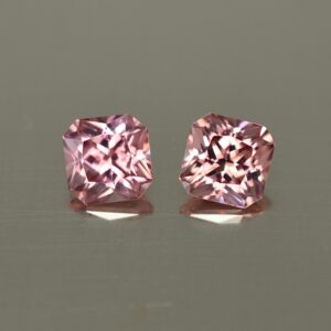 RoseZircon sq rad pair 5.5mm 2.34cts zn4415 SOLD