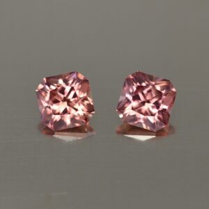 RoseZircon sq rad pair 5.5mm 2.36cts zn4327 SOLD