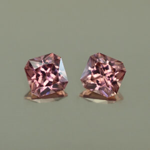 RoseZircon sq rad pair 5.9mm 3.00cts H zn4329 SOLD