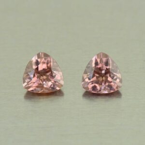 RoseZircon trill pair 6.0mm 2.25cts H zn5423