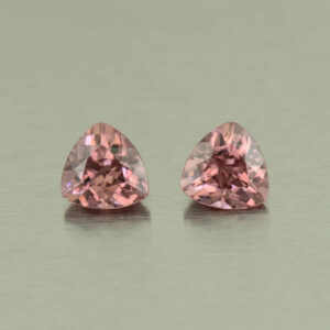 RoseZircon trill pair 6.0mm 2.27cts H zn5254