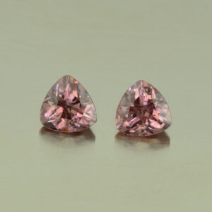 RoseZircon trill pair 6.0mm 2.36cts H zn5259