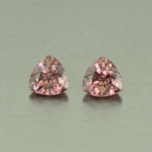 RoseZircon trill pair 6.0mm 2.37cts H zn5260