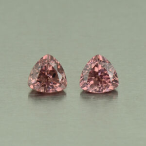 RoseZircon trill pair 6.0mm 2.41cts H zn5262