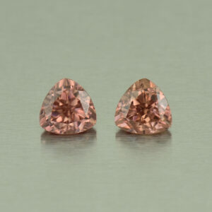 RoseZircon trill pair 6.0mm 2.47cts H zn5264