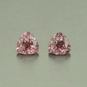 RoseZircon trill pair 6.0mm 2.55cts H zn5266