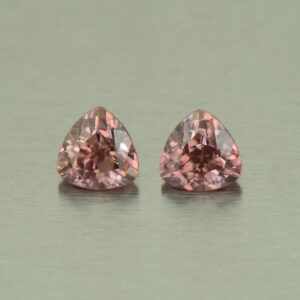 RoseZircon trill pair 6.0mm 2.63cts H zn5267