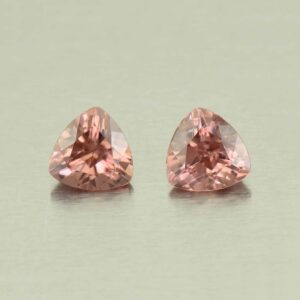 RoseZircon trill pair 6.1mm 2.46cts H zn3105